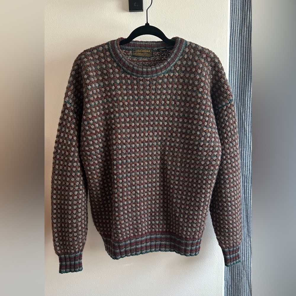 Eddie Bauer Men's Multicolor Patterned Sweater